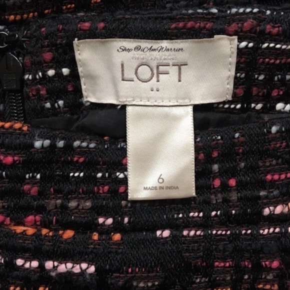 Loft textured multicolored tweed black pencil skirt *shop@iamwarrior - Picture 7 of 8